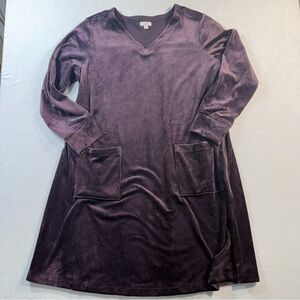 PureJill V-Neck Velour Shift Dress by J. Jill, Size XL